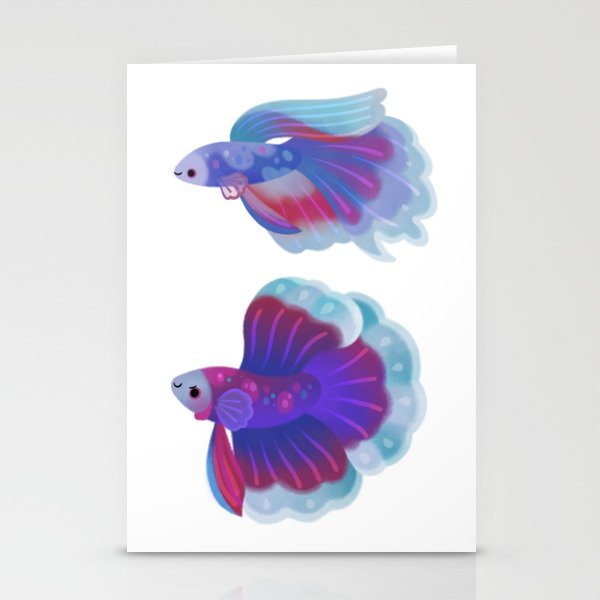 Blue Betta Stationery Card Gallery Image 2