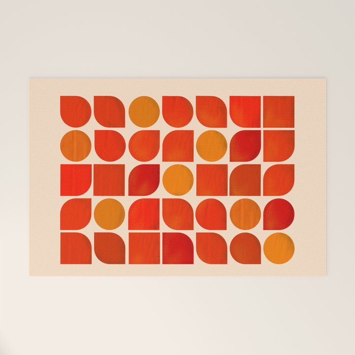 Fun Geometry - Mid-century abstract Welcome Mat Gallery Image 1