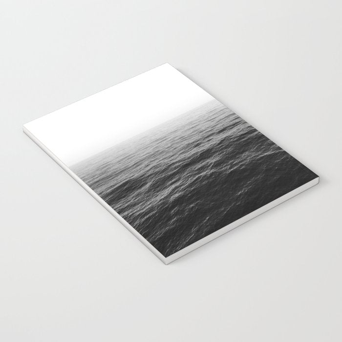 ocean horizon black and white landscape photography Notebook Gallery Image 3