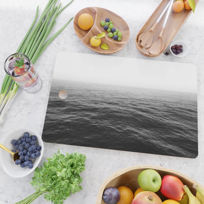 ocean horizon black and white landscape photography Cutting Board Gallery Image 2