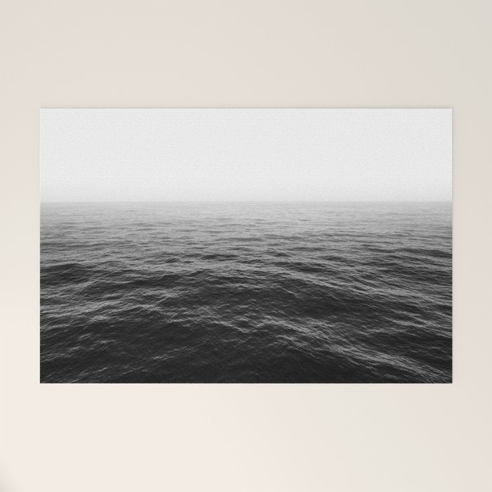 ocean horizon black and white landscape photography Welcome Mat Gallery Image 1