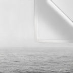 ocean horizon black and white landscape photography Wall Tapestry Gallery Image 3