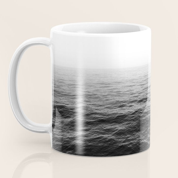 ocean horizon black and white landscape photography Coffee Mug Gallery Image 3