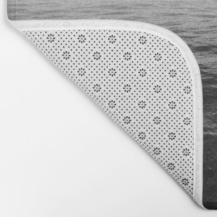 ocean horizon black and white landscape photography Bath Mat Gallery Image 2