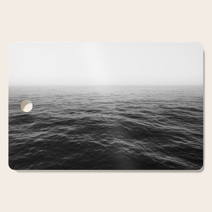 ocean horizon black and white landscape photography Cutting Board Gallery Image 1