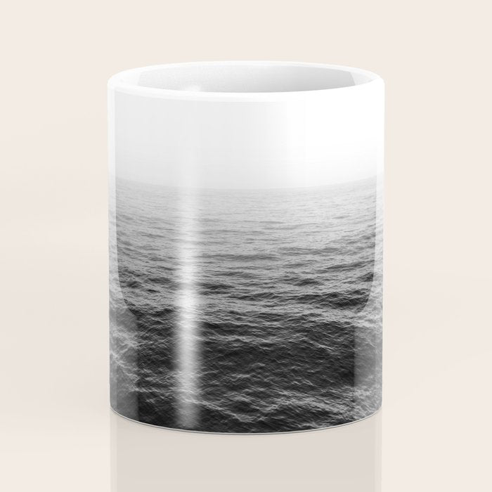 ocean horizon black and white landscape photography Coffee Mug Gallery Image 4