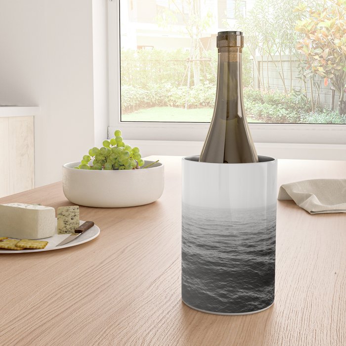 ocean horizon black and white landscape photography Wine Chiller Gallery Image 4