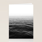 ocean horizon black and white landscape photography Stationery Card Gallery Image 2