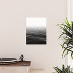 ocean horizon black and white landscape photography Poster Gallery Image 2