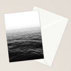 ocean horizon black and white landscape photography Stationery Card Gallery Image 2