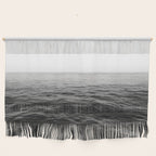 ocean horizon black and white landscape photography Wall Hanging Gallery Image 1