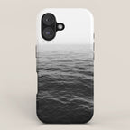 ocean horizon black and white landscape photography iPhone Case Gallery Image 1