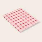 Mid Century Modern Atomic Stars Grid in Retro Christmas Red and Pink Notebook Gallery Image 2