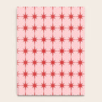 Mid Century Modern Atomic Stars Grid in Retro Christmas Red and Pink Notebook Gallery Image 4