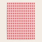 Mid Century Modern Atomic Stars Grid in Retro Christmas Red and Pink Poster Gallery Image 4