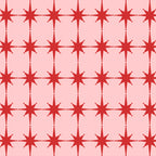 Mid Century Modern Atomic Stars Grid in Retro Christmas Red and Pink Coffee Mug Gallery Image 2