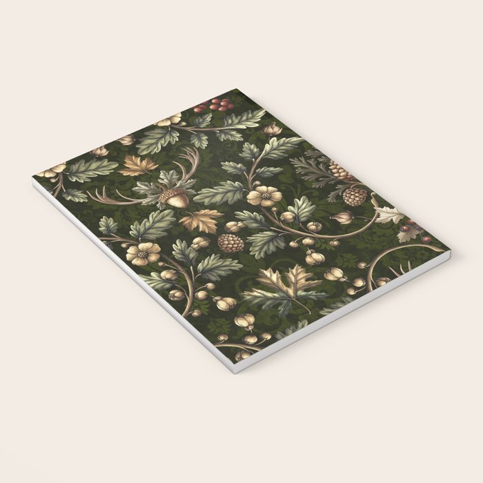 William Morris Woodland Nostalgia Emerald Green Notebook Gallery Image 3