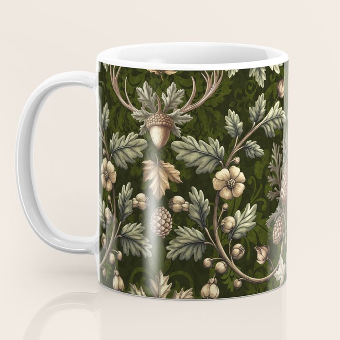 William Morris Woodland Nostalgia Emerald Green Coffee Mug Gallery Image 3