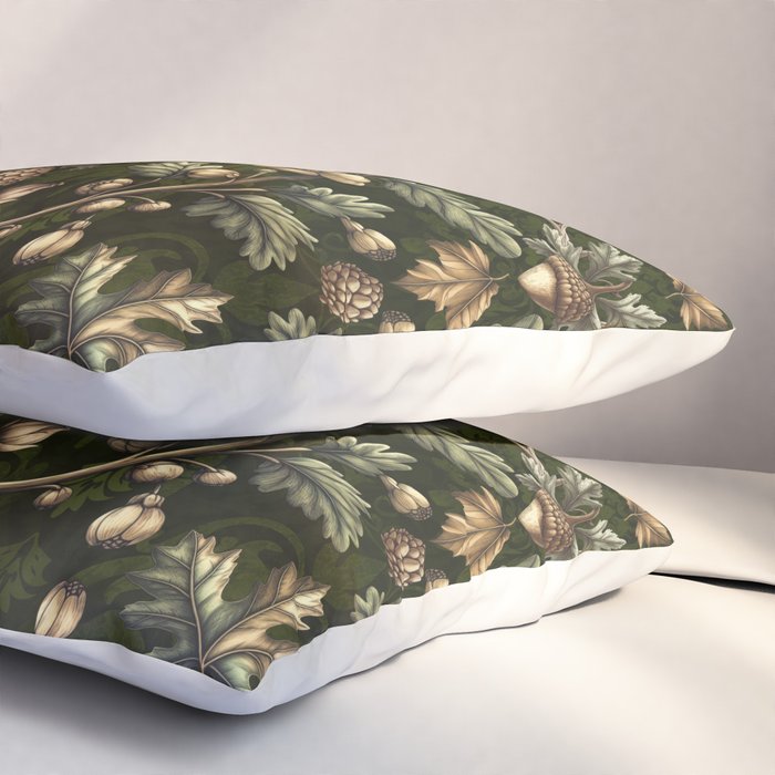 William Morris Woodland Nostalgia Emerald Green Pillow Sham Gallery Image 3