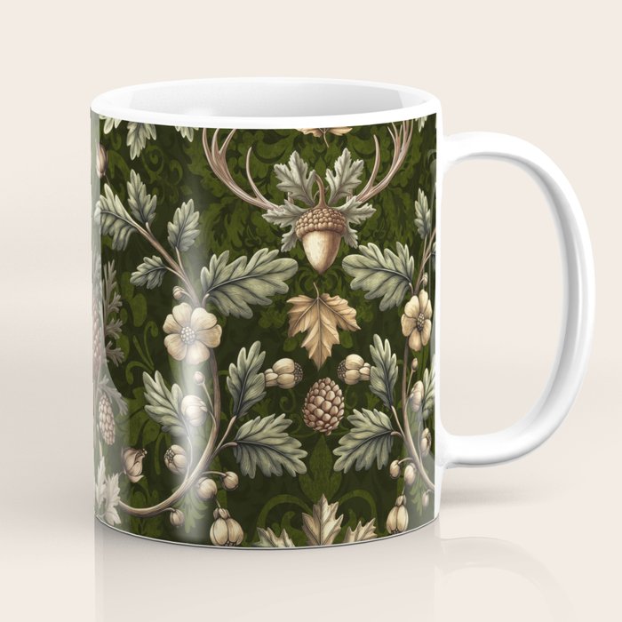 William Morris Woodland Nostalgia Emerald Green Coffee Mug Gallery Image 1