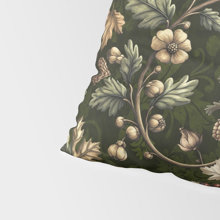 William Morris Woodland Nostalgia Emerald Green Pillow Sham Gallery Image 4