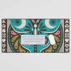 Luna Moth - Black Desk Mat Gallery Image 1