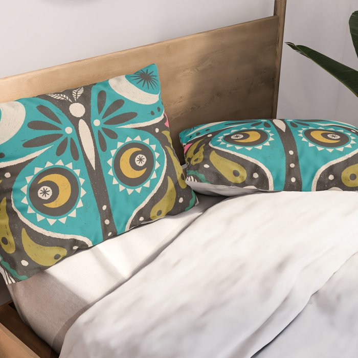 Luna Moth - Black Pillow Sham Gallery Image 2