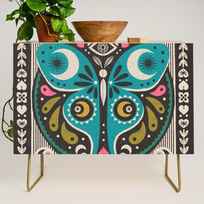 Luna Moth - Black Credenza Gallery Image 1