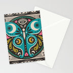 Luna Moth - Black Stationery Card Gallery Image 2