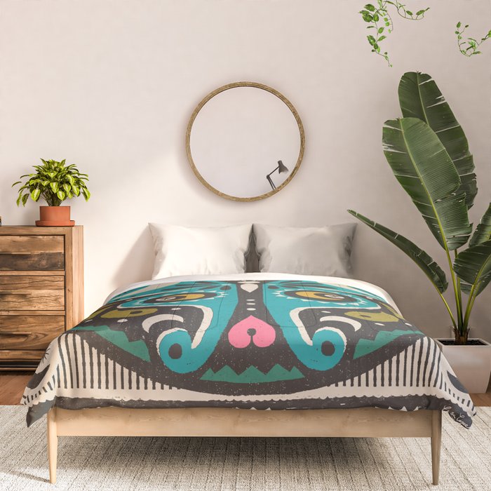 Luna Moth - Black Comforter Gallery Image 3