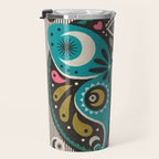 Luna Moth - Black Travel Mug Gallery Image 3