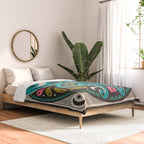 Luna Moth - Black Comforter Gallery Image 2