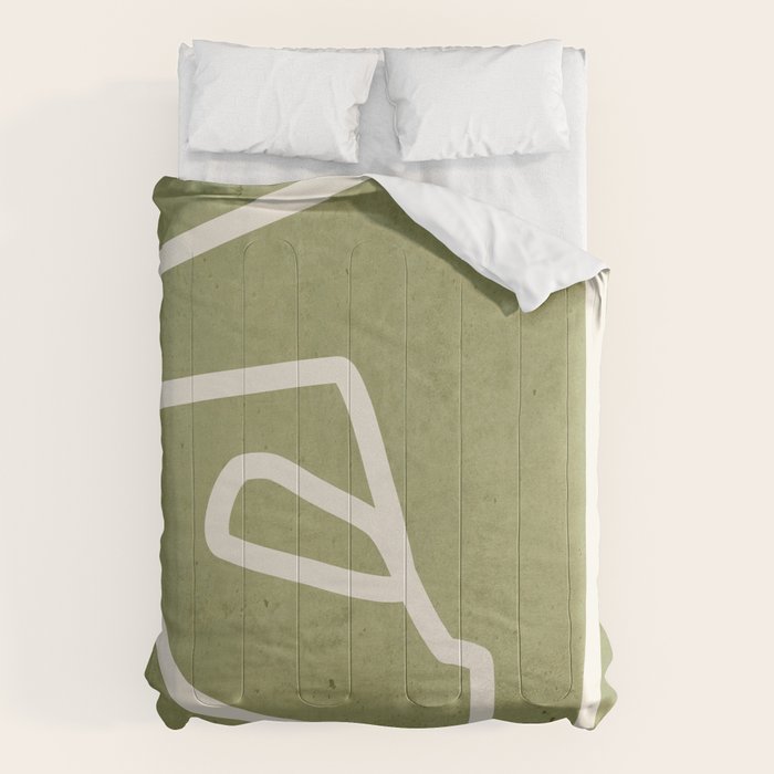 abstract minimal 57 Green Comforter Gallery Image 1