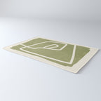 abstract minimal 57 Green Rug Gallery Image 3