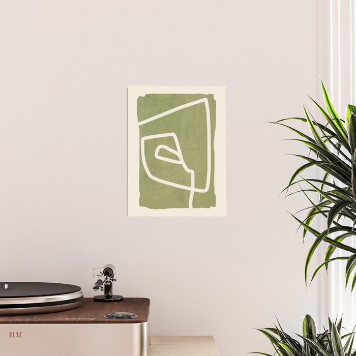 abstract minimal 57 Green Poster Gallery Image 2