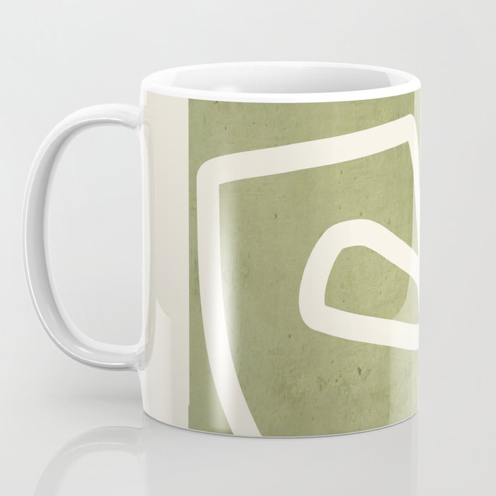 abstract minimal 57 Green Coffee Mug Gallery Image 3