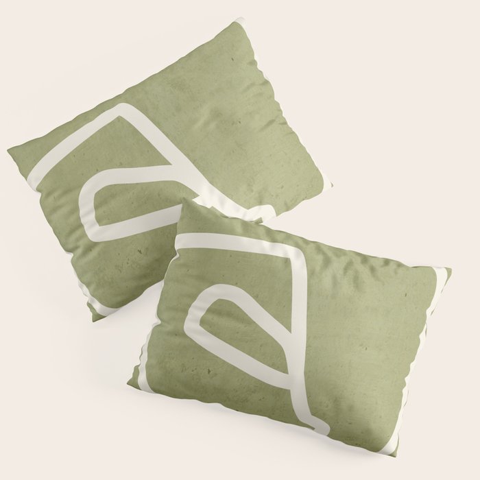 abstract minimal 57 Green Pillow Sham Gallery Image 3