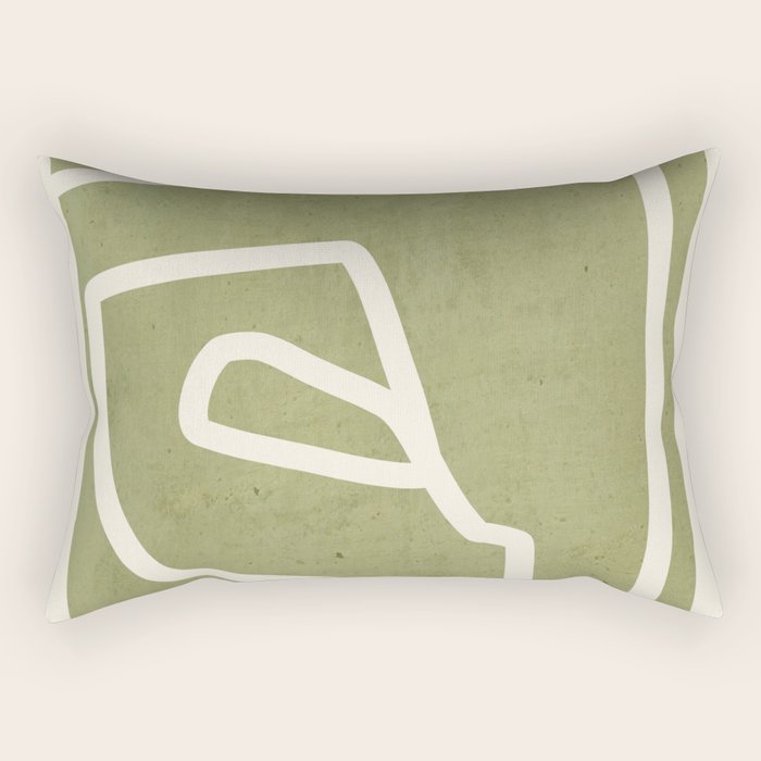 abstract minimal 57 Green Rectangular Pillow Gallery Image 2