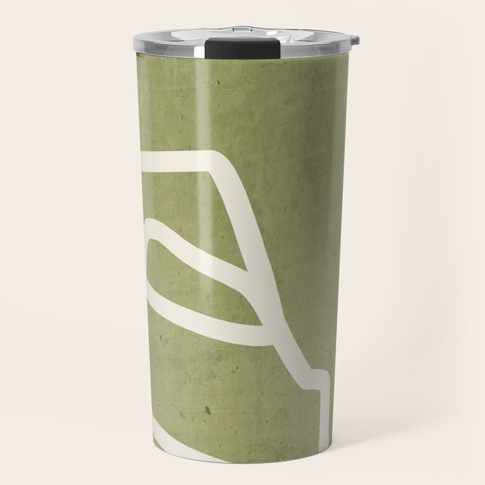 abstract minimal 57 Green Travel Mug Gallery Image 1