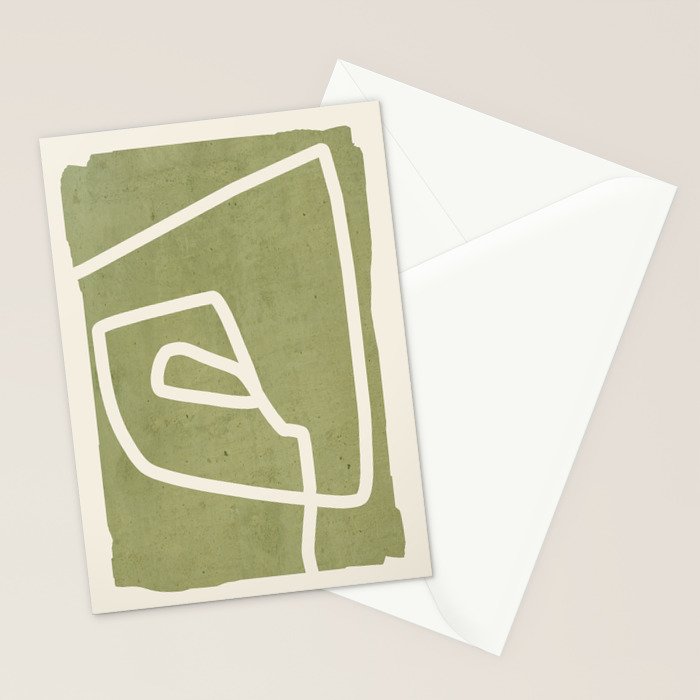 abstract minimal 57 Green Stationery Card Gallery Image 2