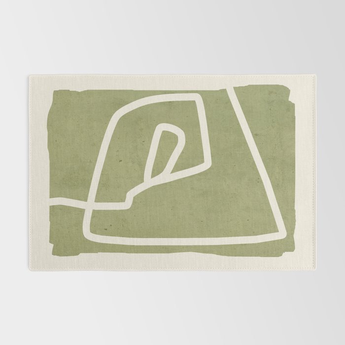 abstract minimal 57 Green Rug Gallery Image 2