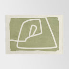 abstract minimal 57 Green Rug Gallery Image 2