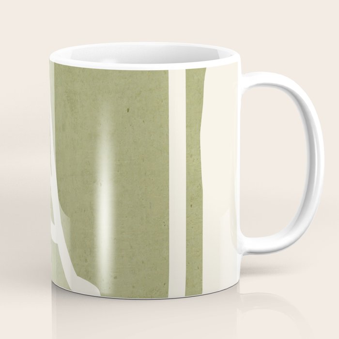abstract minimal 57 Green Coffee Mug Gallery Image 1