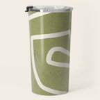 abstract minimal 57 Green Travel Mug Gallery Image 3