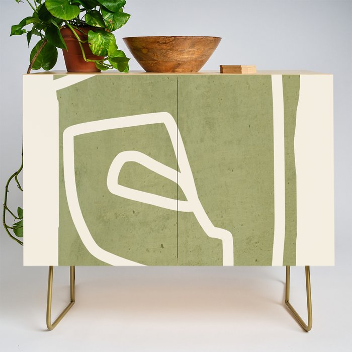abstract minimal 57 Green Credenza Gallery Image 1