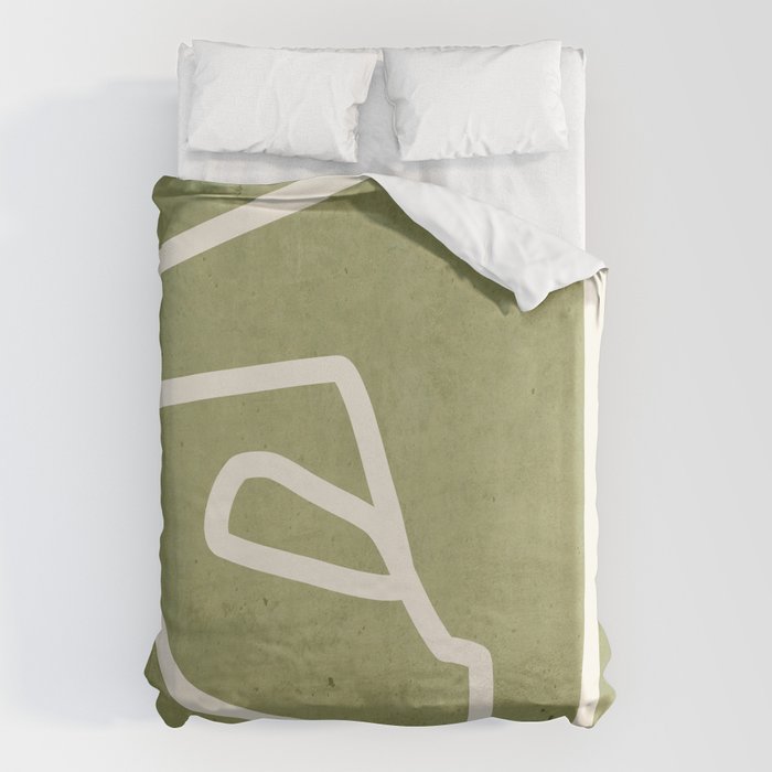 abstract minimal 57 Green Duvet Cover Gallery Image 1