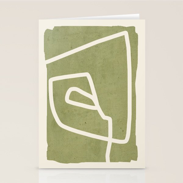 abstract minimal 57 Green Stationery Card Gallery Image 1