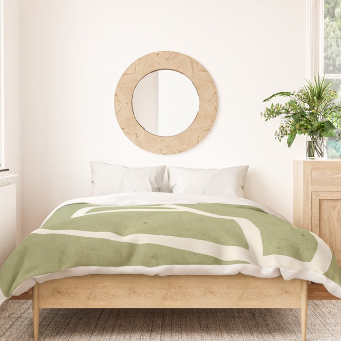 abstract minimal 57 Green Duvet Cover Gallery Image 3