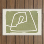 abstract minimal 57 Green Outdoor Rug Gallery Image 1