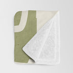 abstract minimal 57 Green Throw Blanket Gallery Image 3